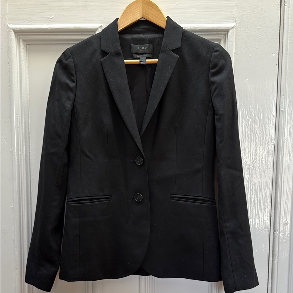 J. Crew Women's Black Blazer 100% wool